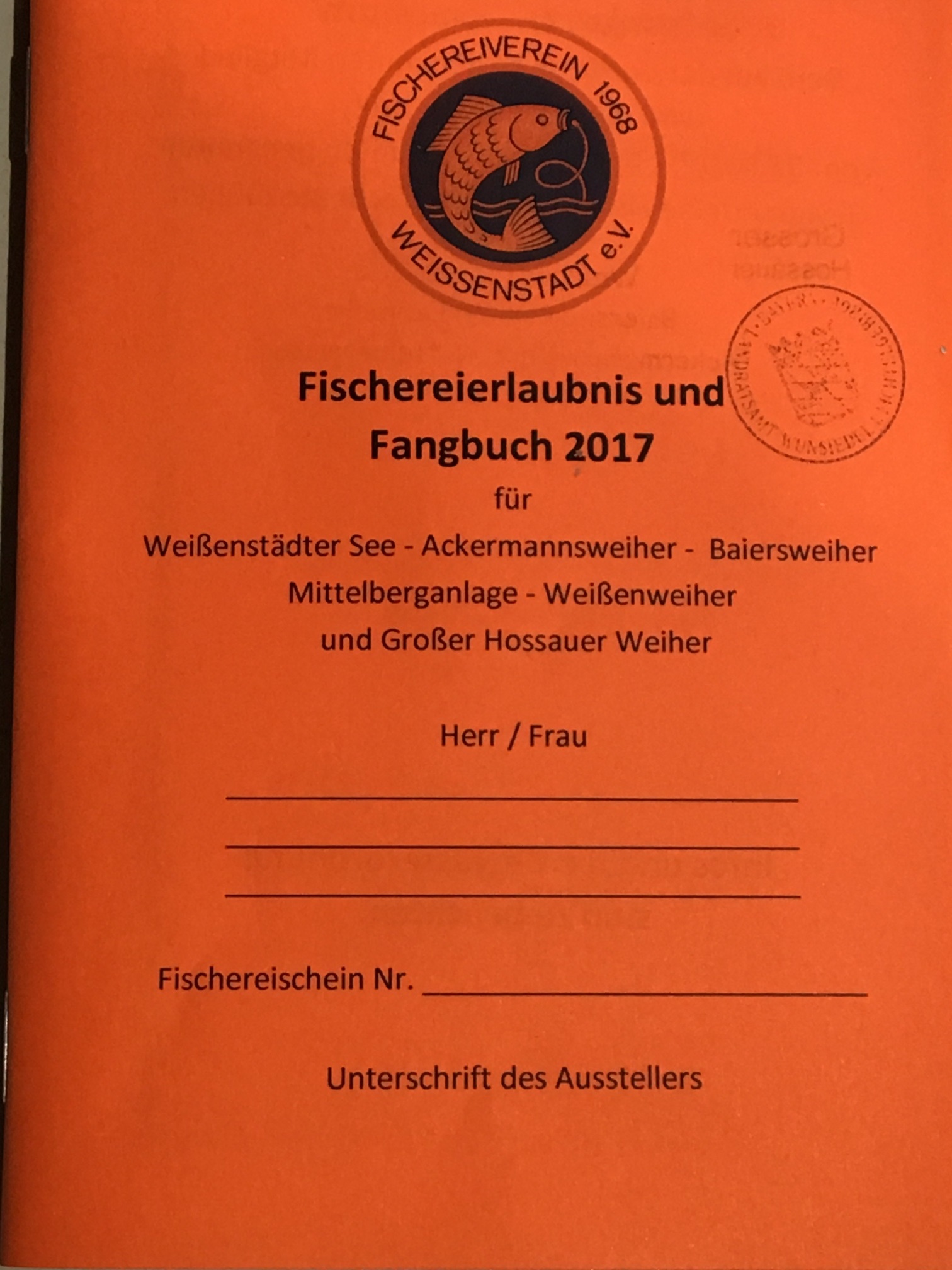 Infos zum Jahreskartenverkauf Jahreskarten 2021 Fischereiverein Weißenstadt